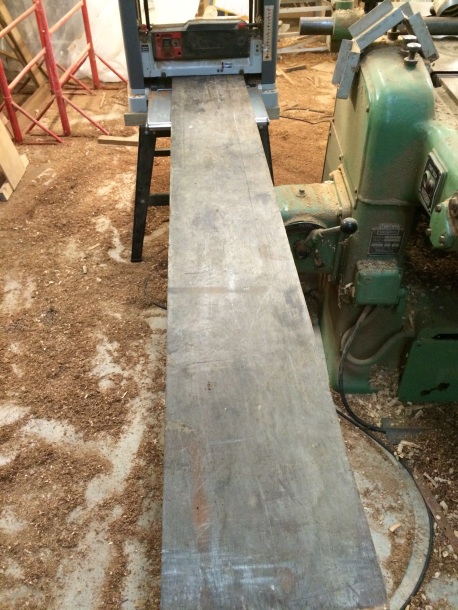 A bench top before planing